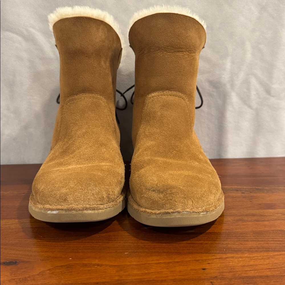 UGG Naiyah Lace Back Genuine Shearling Fur Lined Boots
